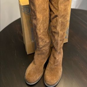 Free People Brown Over the Knee Boots